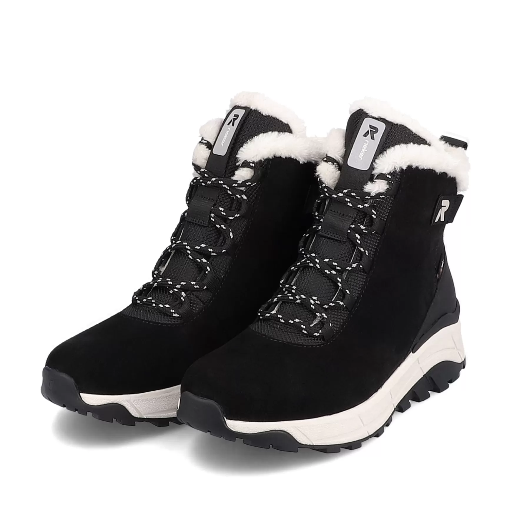 Women'S Corded Boots Deep Black Pearl-Rieker Store