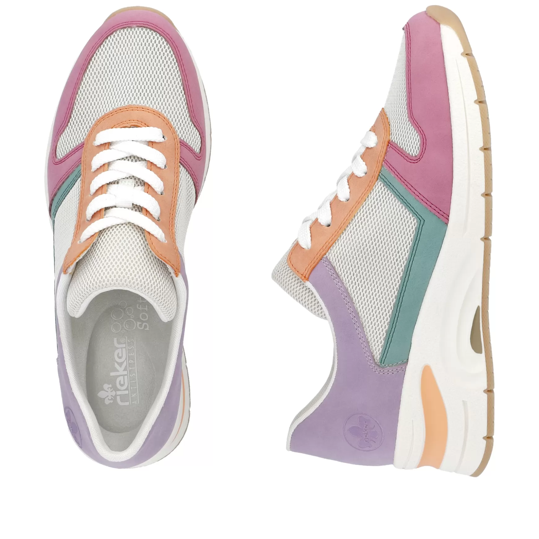 Women'S Sneaker Low Beige-Multicolored-Rieker Online