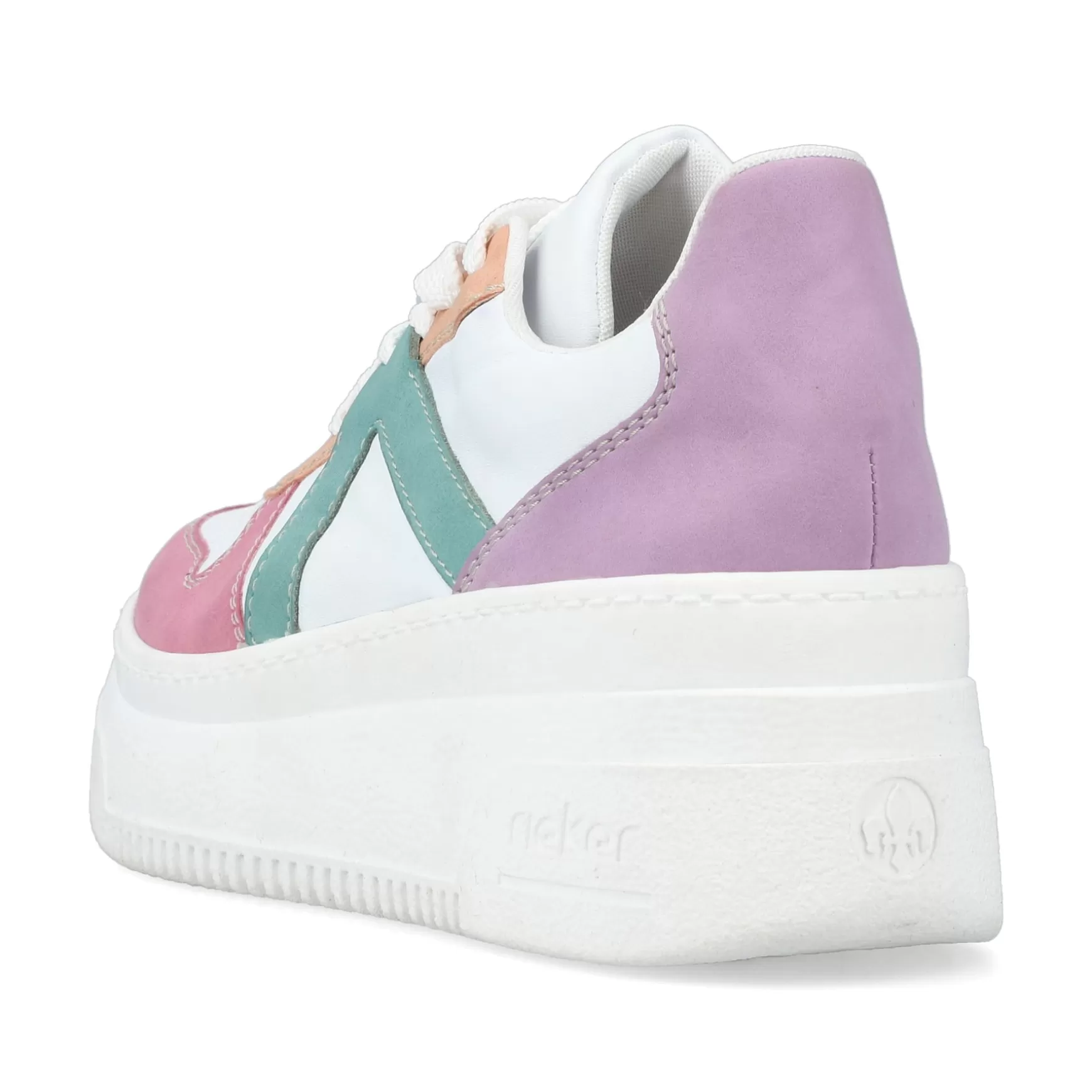 Women'S Sneaker Low Ice White-Multicolored-Rieker Flash Sale