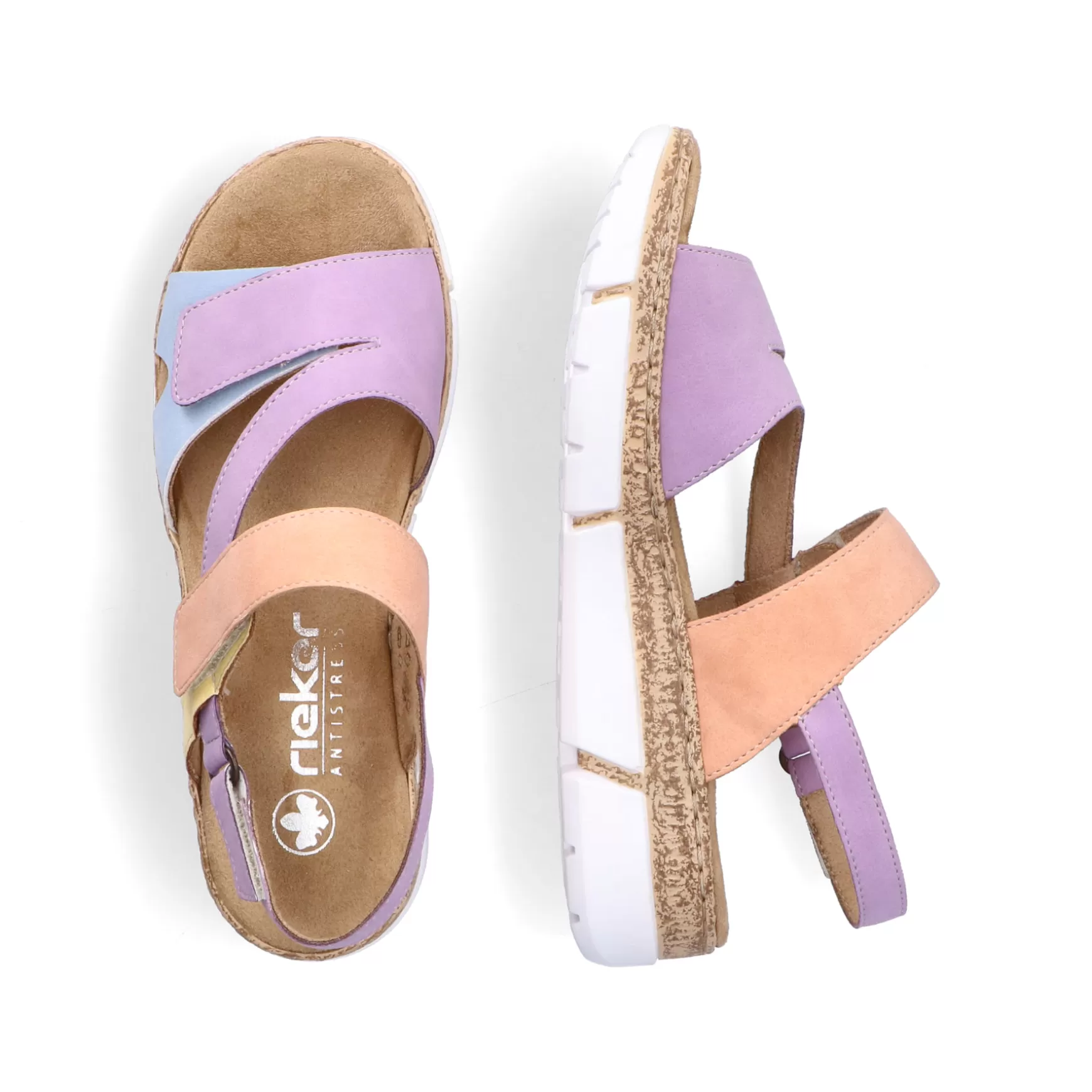 Women'S Strappy Sandals In Pastel Colors-Rieker Clearance